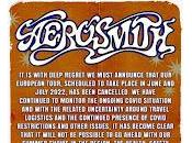 Aerosmith, cancelación gira europea