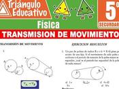 Problemas Transmisión Movimiento para Quinto Secundaria