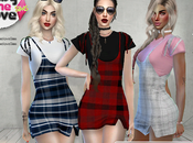 Gaby's tartan mini dress (Sims
