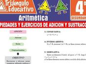 Propiedades Ejercicios Adición Sustracción para Cuarto Secundaria