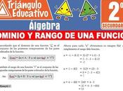 Dominio Rango Función para Segundo Secundaria