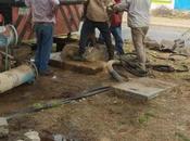 Interapas realiza trabajos urgentes para reparar pozo Avenida México