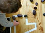 Actividades para niños pequeños: piedras caja