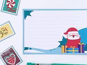 Carta imprimible blanco postal Papá Noel: Divertida actividad escritura navideña