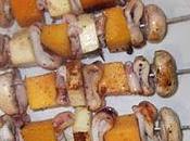 Receta Brochetas Calamar Verduras