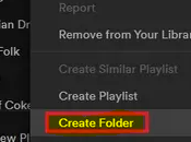 Cómo crear carpetas Spotify