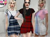 Sims Clothing: Gaby's tartan mini dress women