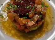 Tartar atun, tomate aguacate