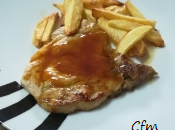 Chuletas cerdo glaseadas