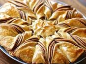 Estrella hojaldre crema cacao avellanas