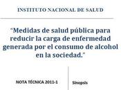 Medidas Salud Pública para reducir carga enfermedad generada consumo alcohol sociedad