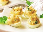 Huevos codorniz rellenos hummus