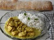 Pollo curry leche coco arroz basmati