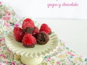 Bombones frambuesa, yogur chocolate