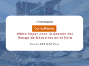Carta Abierta: White Paper para Gestión Riesgo Desastres Perú Comité #IAPG
