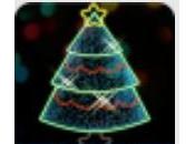 Animated Neon Christmas Theme genial tema Navideño para BlackBerry)
