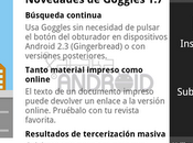 Google Goggles 1.7: español, nueva interfaz búsqueda continua