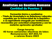 Analistas Gestión Humana