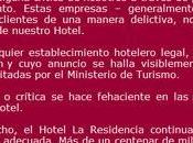 Hotel Residencia. Lección magistral sobre cómo tirar piedras propio tejado