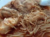 Fideos caldosos rape