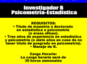 Investigador Psicometría-Estadística