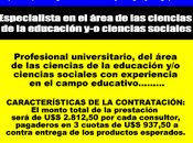 Especialista área ciencias educación sociales