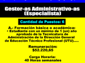 Gestor-as Administrativo-as (Especialista)