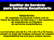 Auxiliar Servicio para Hospitalario