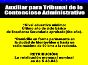 Auxiliar para Tribunal Contencioso Administrativo