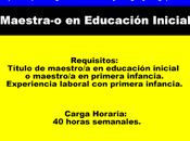 Maestra-o Educación Inicial