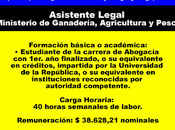 Asistente Legal Ministerio Ganadería, Agricultura Pesca