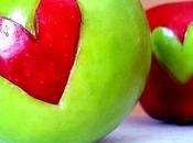 Corazón manzana verde/roja