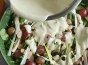 Ensalada pollo uvas almendras