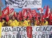 Trabajadores comarca Almadén protesta recorte presupuestario GEACAM