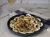 Carpaccio champiñones trufa rallada