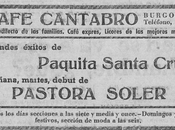 Santander, 1935:Paquita Santa Cruz Pastora Soler Café Cántabro