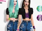 Sims Clothing: Neon Animal Print Outfit Updated 2024