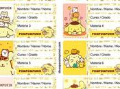 [+10] Etiquetas escolares POMPOMPURIN GRATIS para editar imprimir!