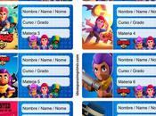 [+10] Etiquetas escolares BRAWL STARS GRATIS para editar imprimir!