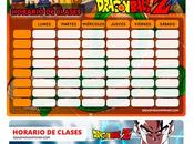 Â¡GRATIS! Horarios Clases DRAGON BALL GOKU para imprimir