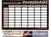 Â¡GRATIS! Horarios Clases DINOSAURIOS para imprimir