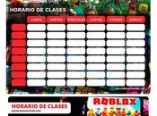 Â¡GRATIS! Horarios Clases ROBLOX para imprimir