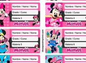 [+10] Etiquetas escolares MINNIE MOUSE (GRATIS) para editar imprimir!