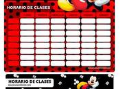 Â¡GRATIS! Horarios Clases MICKEY MOUSE para imprimir