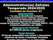 Administrativo(as) Zafrales Temporada 2024-2025