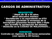 Cargos administrativo ciudad maldonado