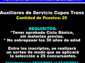 Auxiliares Servicio Cupos Trans