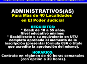 ADMINISTRATIVOS(AS)Para Localidades Poder Judicial