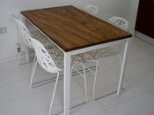 Ikea hack: Mesa Melltorp sobre madera