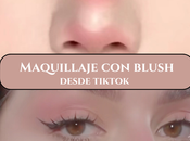 Desde paso maquillaje blush labial.